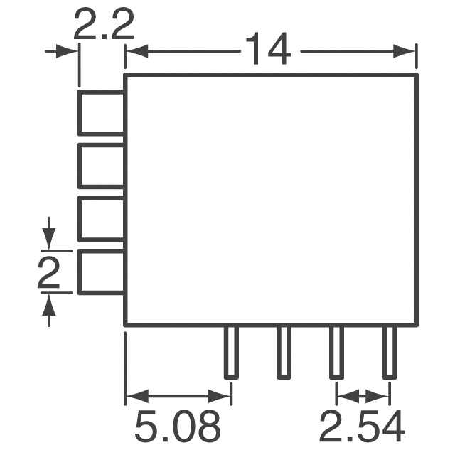 WP914CK/4IDT Kingbright  LED - Circuit imprimé Indicateurs Réseaux Barres lumineuses Graphiques à barres